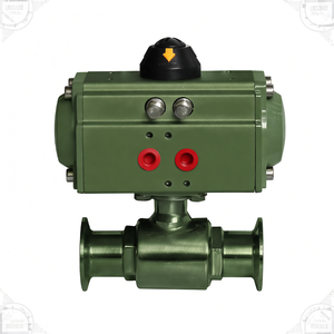 Vanne à bille pneumatique sanitaire en acier inoxydable 304 de qualité alimentaire COVNA, commande urgente, raccord à pince - Product Image 3