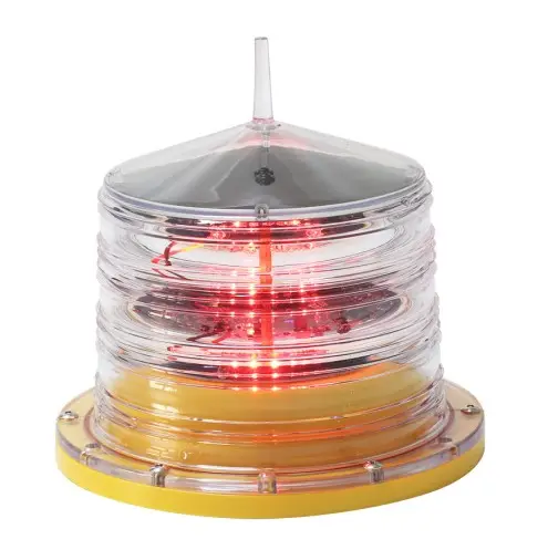 Attractive looking best quality ICAO L810 Red steady on LED solar obstruction light for obstacle lighting beacon