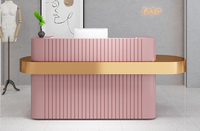 Petite caisse enregistreuse moderne minimaliste peinte marbre métal plaqué or salon de beauté bar réception couleur personnalisée réception