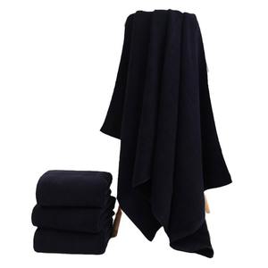 Serviettes de sport en coton biologique en vente <span class=keywords><strong>chaude</strong></span>, <span class=keywords><strong>serviette</strong></span> en coton noir avec logo personnalisé brodé - Product Image 3