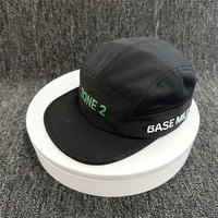 Casquette de camping légère en nylon non structurée à 5 panneaux avec logo personnalisé haut de gamme pour la course à pied