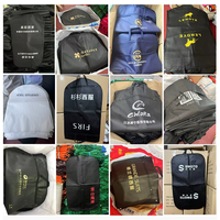 Sac de voyage pliable transparent en tissu non tissé réutilisable, motif léopard, convertible, de haute qualité, pour manteau, avec fermeture éclair, logo personnalisé de luxe