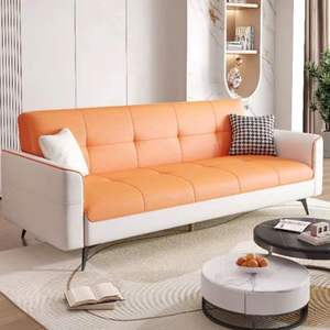 Divano <span class=keywords><strong>Letto</strong></span> in Pelle Multifunzionale, Moderno e Semplice, per Soggiorno e Appartamento, Singolo o Doppio Pieghevole - Product Image 4