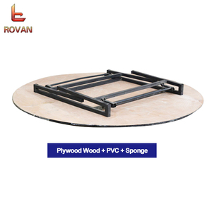 סיטונאי עגול מתקפל חסין אש לוח אירועים שולחנות מתקפל אוכל שולחן עם גלגל לחתונה ואירוע - Product Image 4