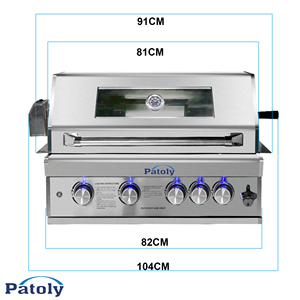 Best Seller Outdoor <strong>Gas</strong> <strong>BBQ</strong> Grill 304 Stainless Steel Visible Window <strong>Charcoal</strong> Barbecue Outdoor Smoker - Product Image 6