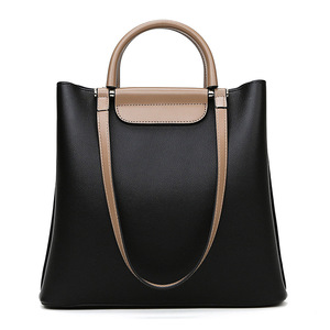 Fashion Luxury Designer Custom Logo Lady Shoulder <b>Bag</b> Black Large Pu Leather Women Handbag - Product Image 1