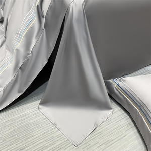 Prezzo all'ingrosso design di lusso copripiumino solido design europeo doppi lati lavabile in <span class=keywords><strong>seta</strong></span> di ghiaccio 4 pezzi set copripiumino - Product Image 6