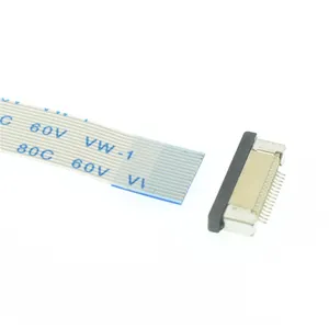 Awm 20624 80c 60V Vw-1 E345287 0.5Mm Pitch 10pin Tipe 150Mm Panjang Ffc Fleksibel Kabel Flat untuk Printer