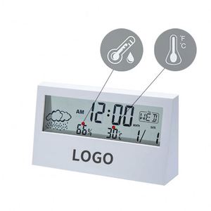Wholesale Desk Multifunctional Lcd Temperature Display Digital Alarm <b>Clock</b> With Logo - Product Image 1