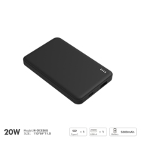 Batterie externe semi-solide NITIKA 5000mAh 20W PD, chargeur portable ultra-fin à double port à charge rapide, certifié 3C, PSE et CE
