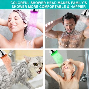 <span class=keywords><strong>Ducha</strong></span> de Baño Moderna con Acabado Cromado LED, Control de Temperatura de Luz Multicolor, Ahorro de Agua, Efecto Lluvia, Cambio Automático de Color - Product Image 2