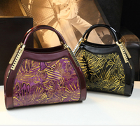 Sac fourre-tout vintage de haute qualité 2027 avec fermeture éclair, motif floral, imperméable en PU, grande capacité, pour femmes d'âge moyen et seniors, sac à main pour maman