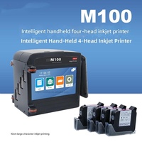 Printer Inkjet genggam cepat kering HD warna ganda, Printer Inkjet genggam, rak, kode batang hidup, Sprinkler ganda, pengodean termal portabel 100mm karakter besar