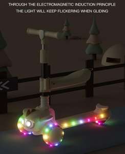 Patinete de <span class=keywords><strong>Ruedas</strong></span> Grandes, Patinete Infantil de 3 <span class=keywords><strong>Ruedas</strong></span> con Luz y Música, Patinetes para Niños en Venta - Product Image 5