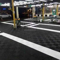 PP 18 mm d'épaisseur |   Dalles de sol modulaires ventilées et emboîtables pour garage et atelier de lavage automobile |   Plancher en grille imperméable et antidérapant