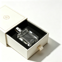 Boîte d'emballage de parfum personnalisée de luxe, vide, avec insert en mousse EVA noire, acceptant l'impression de logo OEM