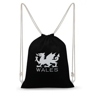 高品质定制运动绳包威尔士国旗拉绳背包可调轻质健身手提袋舞蹈
