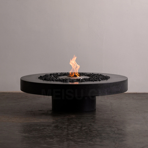 MEISU.CH Brasero para <span class=keywords><strong>Exteriores</strong></span>, Parrilla Redonda Independiente para Jardín o Villa, con Núcleo <span class=keywords><strong>de</strong></span> Combustión <span class=keywords><strong>a</strong></span> Leñ<span class=keywords><strong>a</strong></span>/<span class=keywords><strong>Gas</strong></span>/Alcohol, Calentador sin Humo - Product Image 2