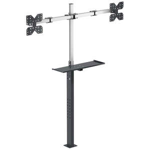 แนวตั้งตรงกับที่วางคีย์บอร์ดและแขนตั้งสองจอเฟอร์นิเจอร์สำนักงานขนาด L = 1474mm D = 328mm H = 1859mm - Product Image 1