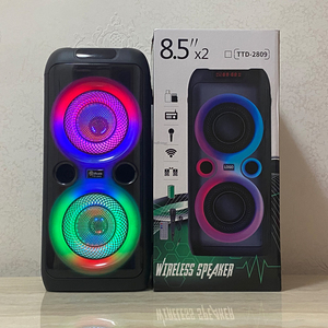 Altavoz Portátil para Exteriores Partybox, Altavoz Karaoke, Altavoz Activo de Plástico, Reproductor de Música, Sistema de Audio para Fiestas, Doble de 8 Pulgadas, Negro - Product Image 6