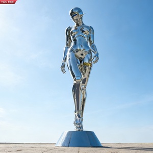 Escultura Humana de Acero Inoxidable YOUFINE, Decoración Moderna para Centros Comerciales Grandes, Tecnología Futura - Product Image 6