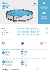 <span class=keywords><strong>Piscine</strong></span> <span class=keywords><strong>hors</strong></span> <span class=keywords><strong>sol</strong></span> ronde <span class=keywords><strong>Bestway</strong></span> 56595 de grande taille avec cadre métallique et <span class=keywords><strong>pompe</strong></span> filtrante - Product Image 4