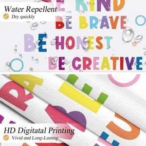 Cortina de ducha para niños, cortina de baño <span class=keywords><strong>con</strong></span> letras coloridas, Be Brave, palabras alentadoras, niño y niña para baño, decoración del hogar en Stock - Product Image 5