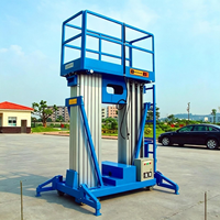 Plateforme élévatrice hydraulique électrique en aluminium léger, compacte et pliable pour travaux intérieurs et extérieurs