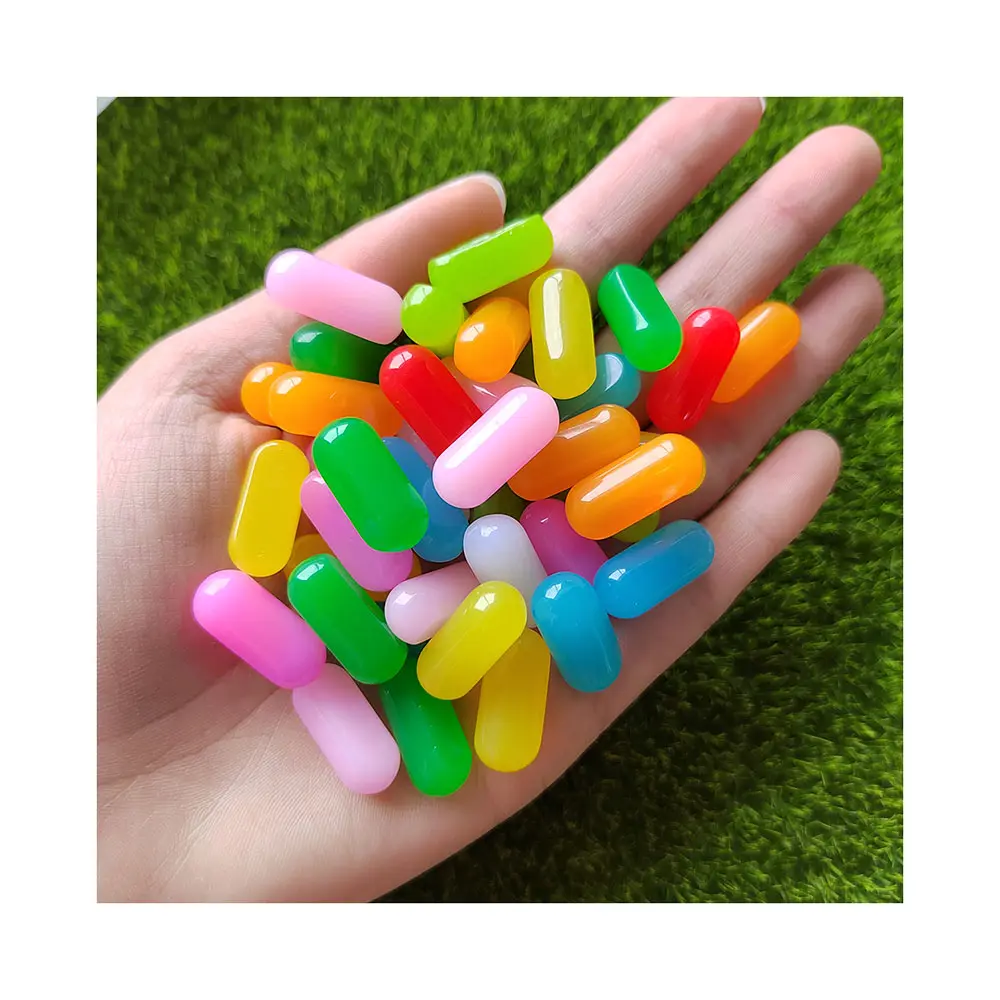 Hot Selling 100Pcs Realistische Jelly Bean Candy Miniatuur Hars Cabochon Kawaii Kunstmatige Food Diy Telefoon Case Decoratie Aanbod