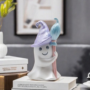 Petite figurine sculptée artistique en résine époxy, fantôme d'Halloween, ornement, artisanat pour jardin, maison, salon, Festival des Fantômes - Product Image 4