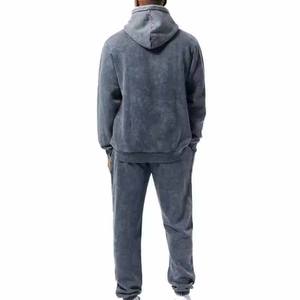 Chándal Informal de Invierno para Hombre con Logotipo Personalizado, al por Mayor, Estilo Urbano Vintage, Sudadera con Lavado Ácido, 100% Algodón - Product Image 2
