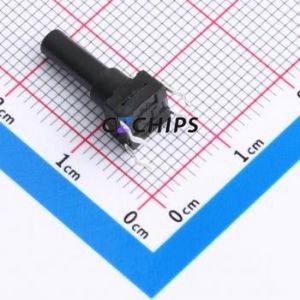 TSW06112-155B331CA Tactile Switch Through hole-4P,6.1x6.1mm Switch Single Pole Single Throw Round Button 1.8N 6.1mm - Product Image 2