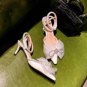 9.5CM Hoge Hakken Outdoor Strappy Fashion Bow Sandals <b>Shoes</b> Women's High Heel - Product Image 5