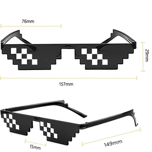 Nuevas gafas Thug Life, gafas de sol Pixel para fiesta, oferta con gafas, cristal de píxel de 8 bits, mosaico Multicolor, Gamer Photo Prop <span class=keywords><strong>Party</strong></span> - Product Image 2