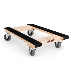 Chariot en bois de style H, capacité de chargement de 1200 lb, roulettes Colson de 3.5 po - Product Image 3