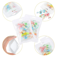 Sacs de conservation alimentaire refermables en aluminium avec fenêtre transparente, pochettes d'emballage pour bonbons, fournitures pour bijoux, sacs jetables à soufflet latéral auto-scellants
