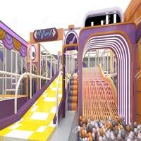 Structure de jeu intérieure pour enfants Mario Ball Pit avec toboggan et obstacles, design élégant et personnalisable, directement de l'usine