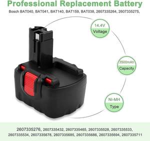 Аккумулятор 14,4 V BAT040 для аккумуляторной батареи Boschs BAT038 BAT041 BAT140 BAT159 - Product Image 6