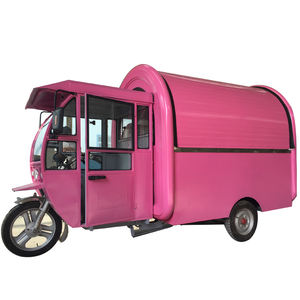 Extérieur rue fibre de verre moto mobile nourriture vélo 3 roues café chariot bretzel restaurant petites remorques électriques de restauration - Product Image 6