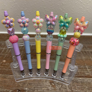 ลูกปัดอะคริลิคเคลือบสี UV ลายดอกไม้ 3 มิติ สำหรับตกแต่งปากกา ขายส่ง - Product Image 5