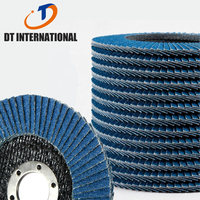 Disque à lamelles en zircone alumineuse Dongtai Abrasive Tools, support en fibre de verre, 4,5 pouces, disque abrasif OEM OBM ODM, disque de ponçage pour acier inoxydable