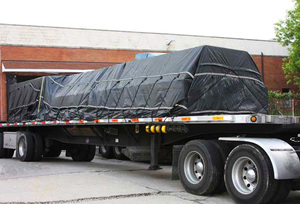 Tùy chỉnh vải bạt PVC cho xe tải Trailer 700gsm 900gsm nhà sản xuất in bạt với grommets Velcro hoặc dây thừng - Product Image 5