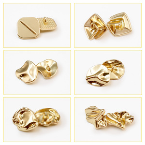 Hot Vàng Nút Kim Loại Kẽm Hợp Kim Thân Thiện Với Môi Mạ Sang Trọng Trang Trí Nút Hình Dạng Đặc Biệt Ánh Sáng Nút Cho Quần Áo - Product Image 1