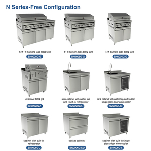 Armoire de barbecue en acier inoxydable 304 résistante aux intempéries, nouvelle conception moderne pour la <span class=keywords><strong>cuisine</strong></span> de jardin en plein air - Product Image 5