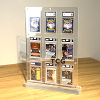 TCG Carte graduée en acrylique transparent personnalisée, support à 9 fentes pour 1999 Pokemon Jungle Snorlax Holo #11 PSA, carte d'affichage en acrylique à 8 NM-MT
