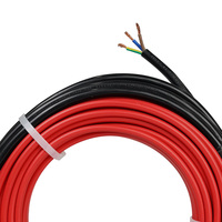 Kit de calefacción de suelo radiante eléctrico con cable en T, 120V/240V, 12 W/m y 3,14 W/FT, incluye termostato, 15 años de garantía