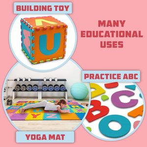 Giáo dục Câu Đố lớn bọt gạch lát sàn cho bò lồng vào nhau chơi Mat với bảng chữ cái bọt Câu Đố sàn Mat cho trẻ em - Product Image 5