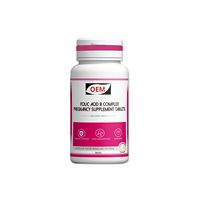 Comprimés de Multivitamines à l'Acide Folique Actif HODAF OEM Marque Privée 350mg Vente en Gros Comprimés d'Acide Folique Naturel pour Femmes Enceintes