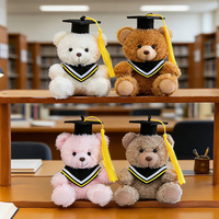 Doctor Bear Peluche Super Douce en Polyester et Coton PP, Pendentif, Breloque de Sac, Porte-clés, Jouet en Peluche, Cadeau pour Événements Scolaires et Remise de Diplôme