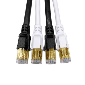 Câble réseau <span class=keywords><strong>RJ45</strong></span> <span class=keywords><strong>10GB</strong></span> plaqué or Cat8 5m gaine en PVC sans oxygène en cuivre pur blindé 40G2000MHZ Cat8 cordon de raccordement - Product Image 4